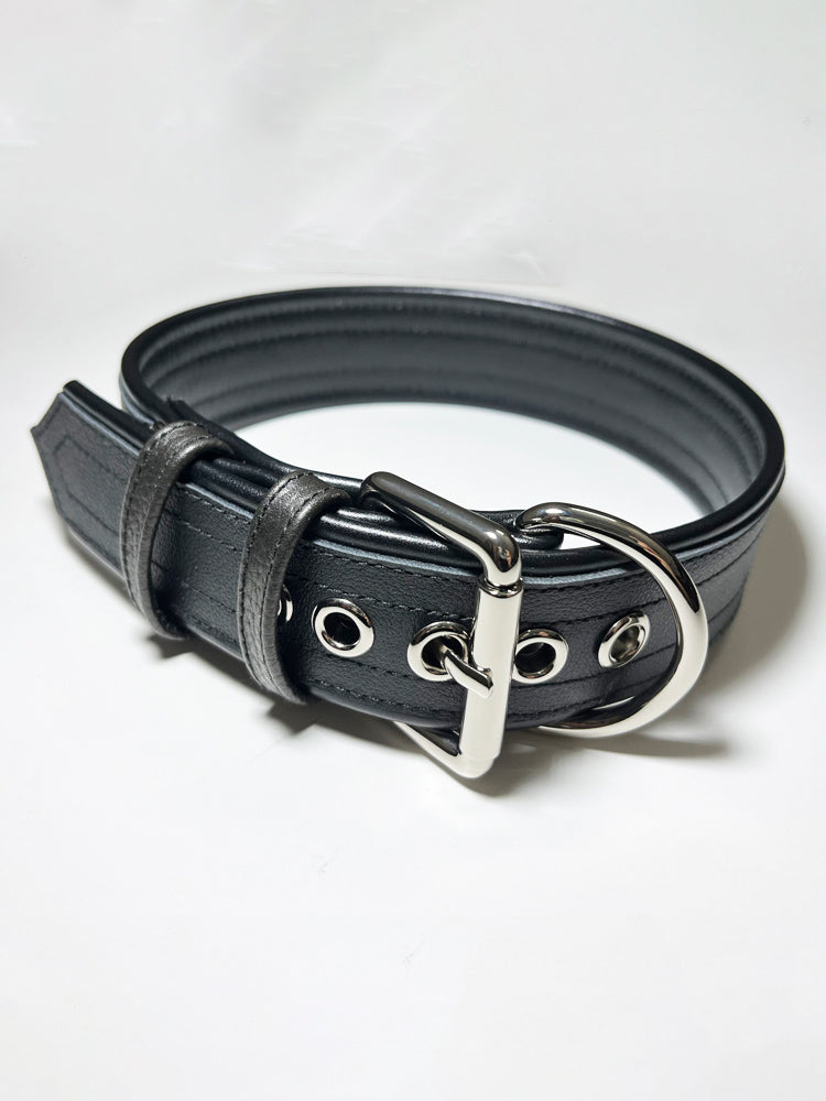 Men's 3.6cm Thick Genuine Leather Neck Collar