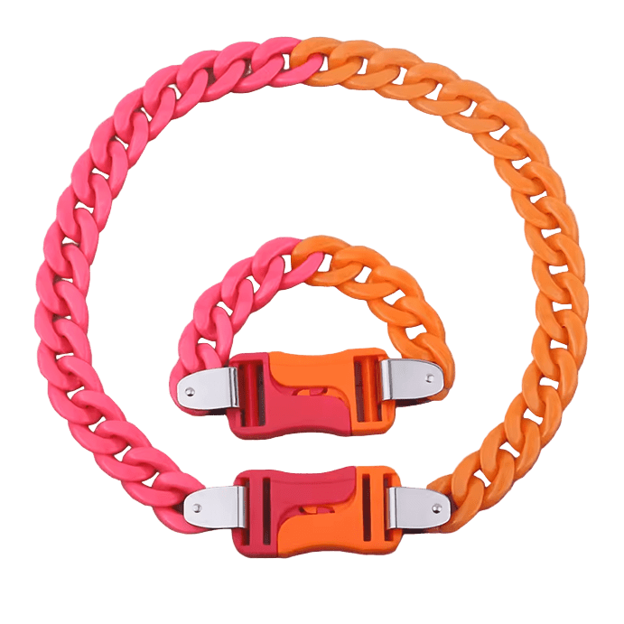 Acrylic Chain Pink/Orange