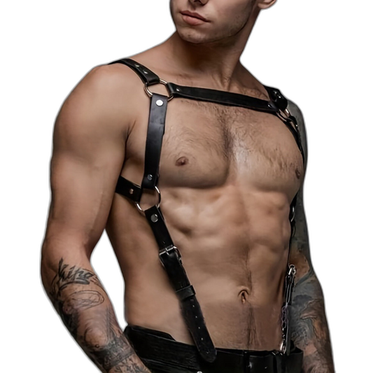 Adjustable Dominion Leather H-Harness Suspender