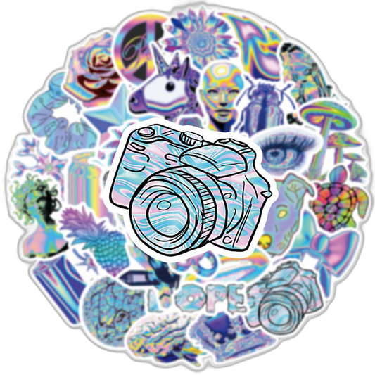 50 Iridescent Stickers