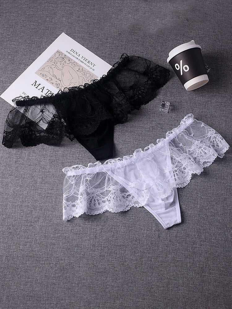 Men's Sexy See-Through Mesh Lace Thong