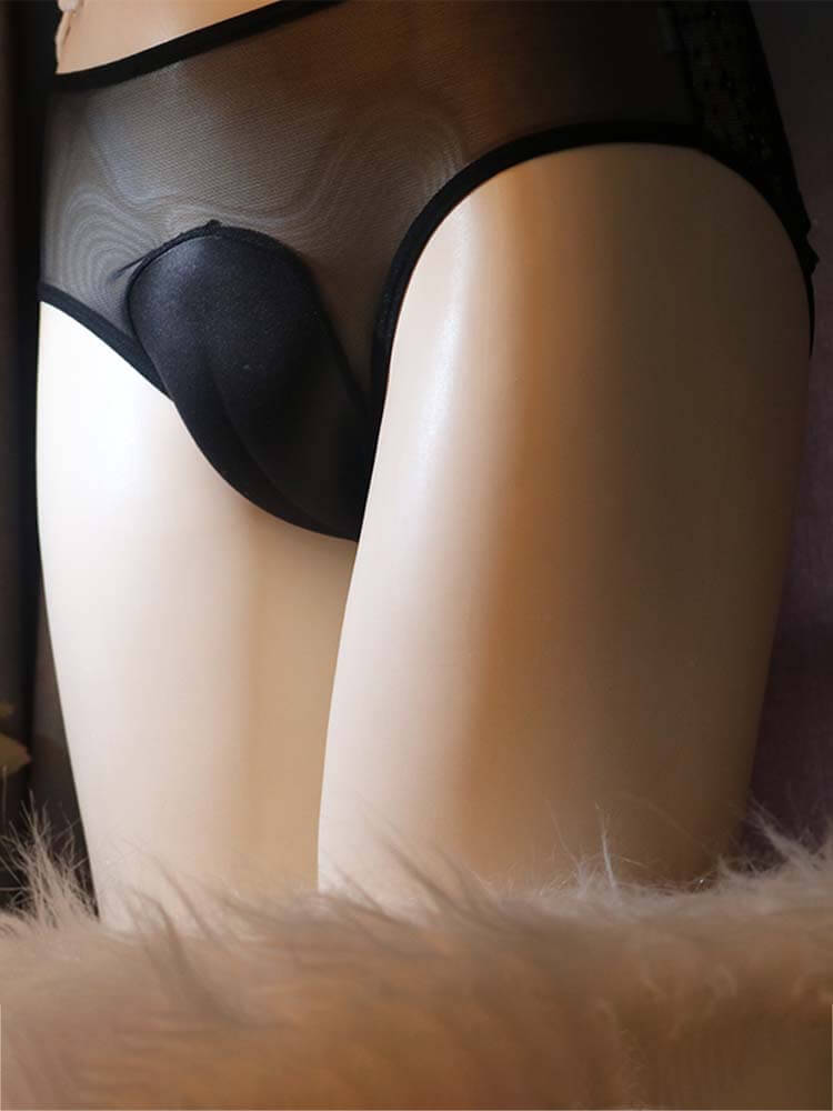 Men's Sexy Crossdressing Open Crotch Briefs