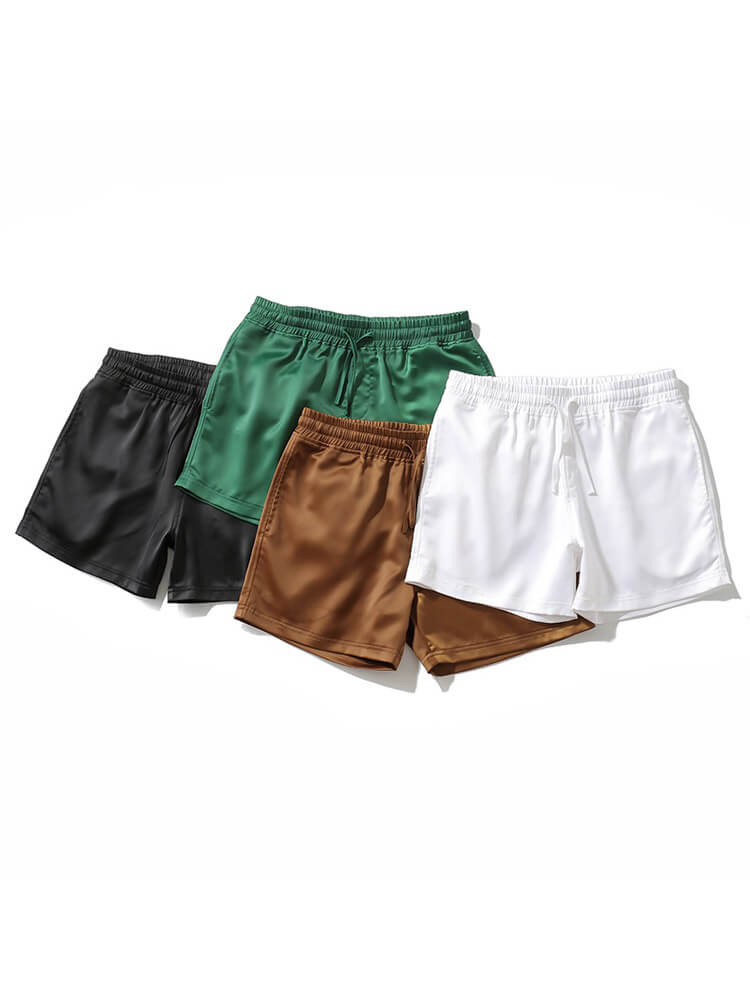 Men's Simple Solid Color Beach Shorts