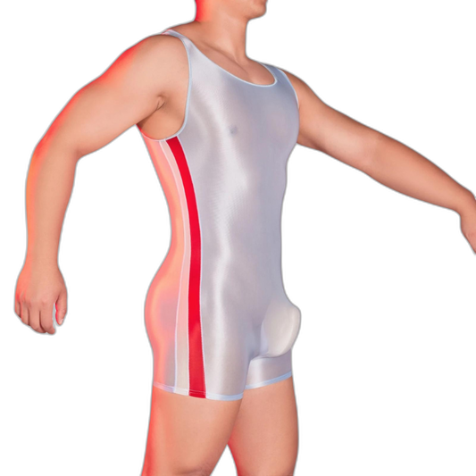 Glossy Transparent Wrestling Fantasy Bodysuit