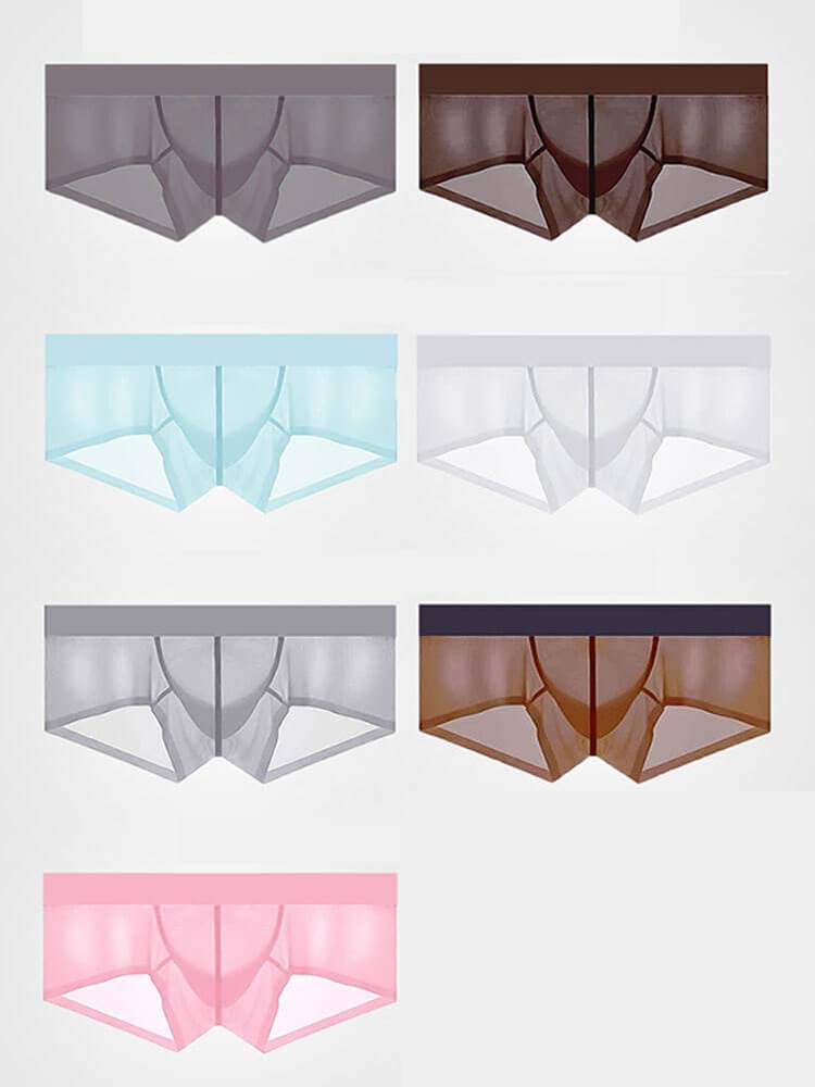 Men's Sexy Tight Transparent Low Rise Trunks