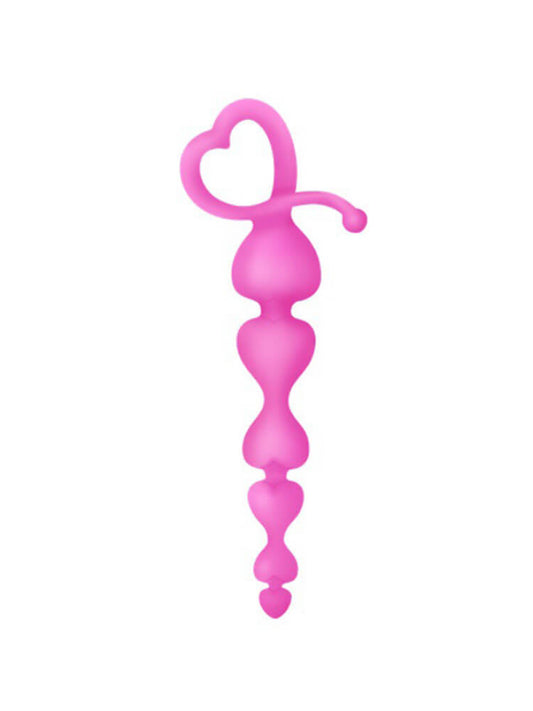 Sexy Heart-Shaped Pull Beads Silicone Anal Plug