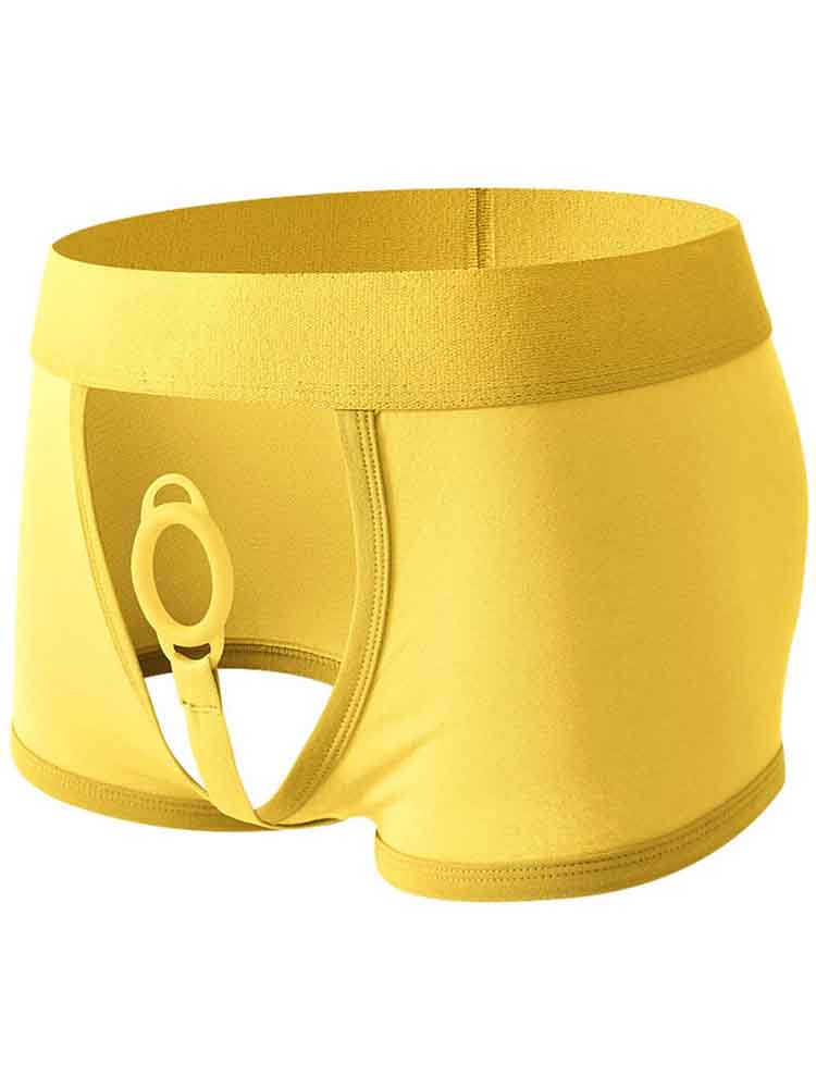 Men's Sperm Locking Ring Hollow Boxer Briefs