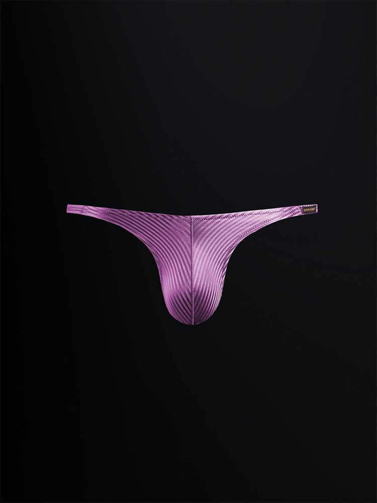 Men's Sexy Solid-Color Low-Rise Glossy Bikini Briefs
