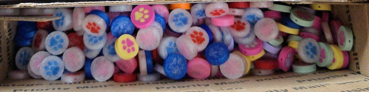 3D Printed Puppy Paw Kandi Bead