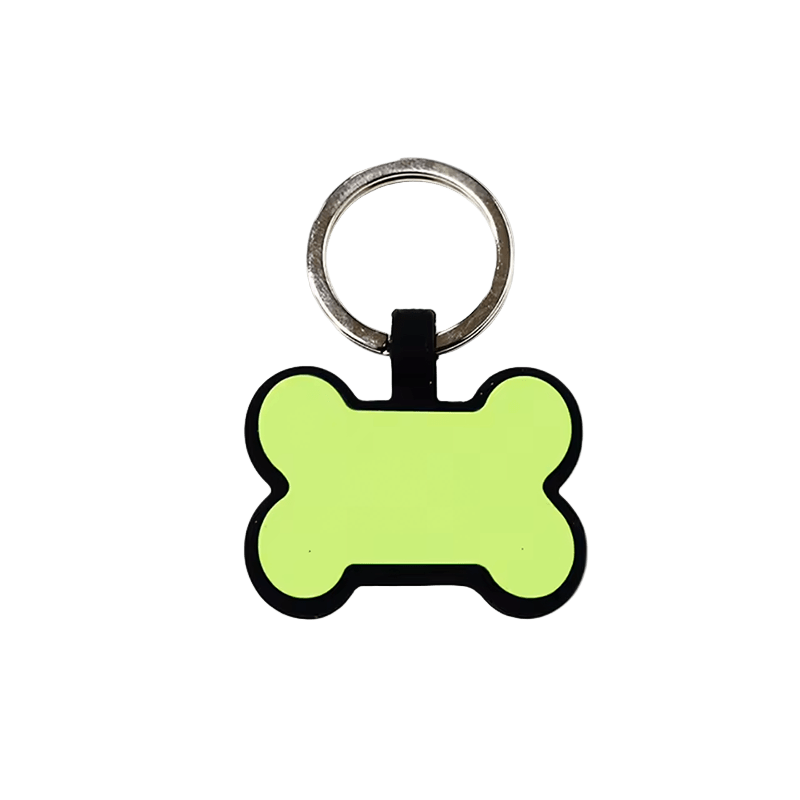 Custom Engraved Silicone Tag Green