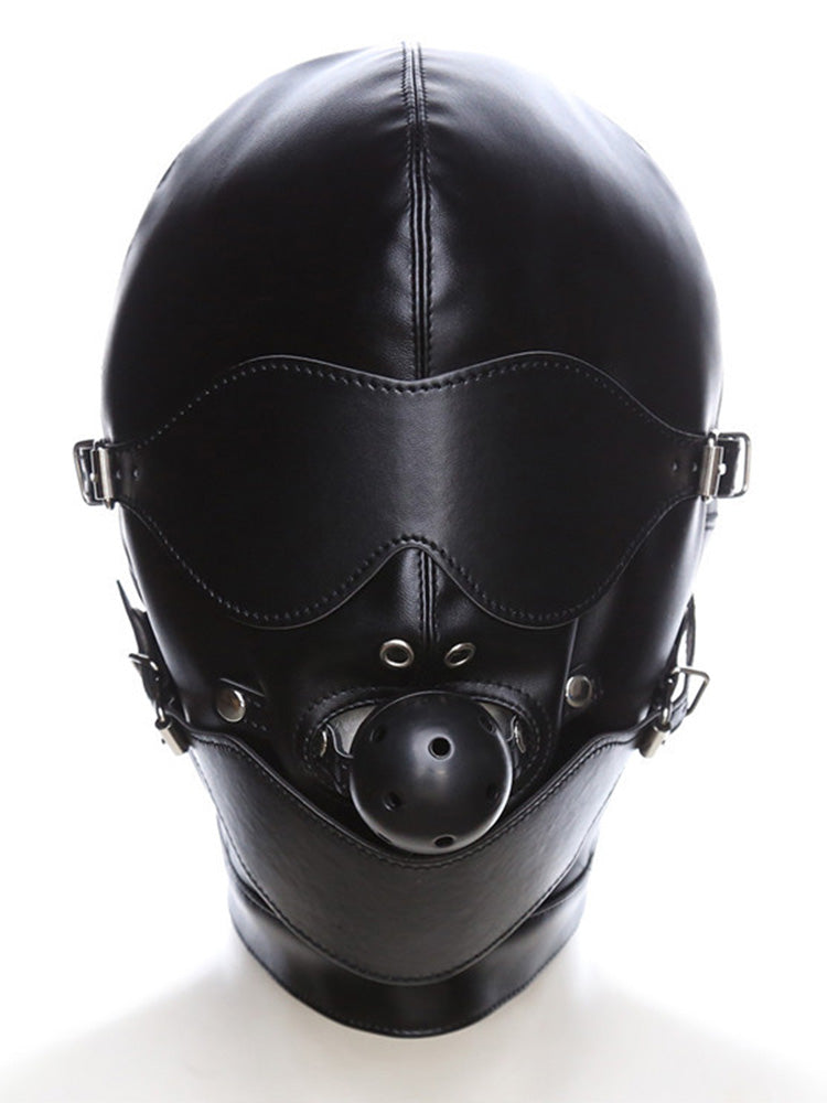 Adult Leather Bondage Headgear
