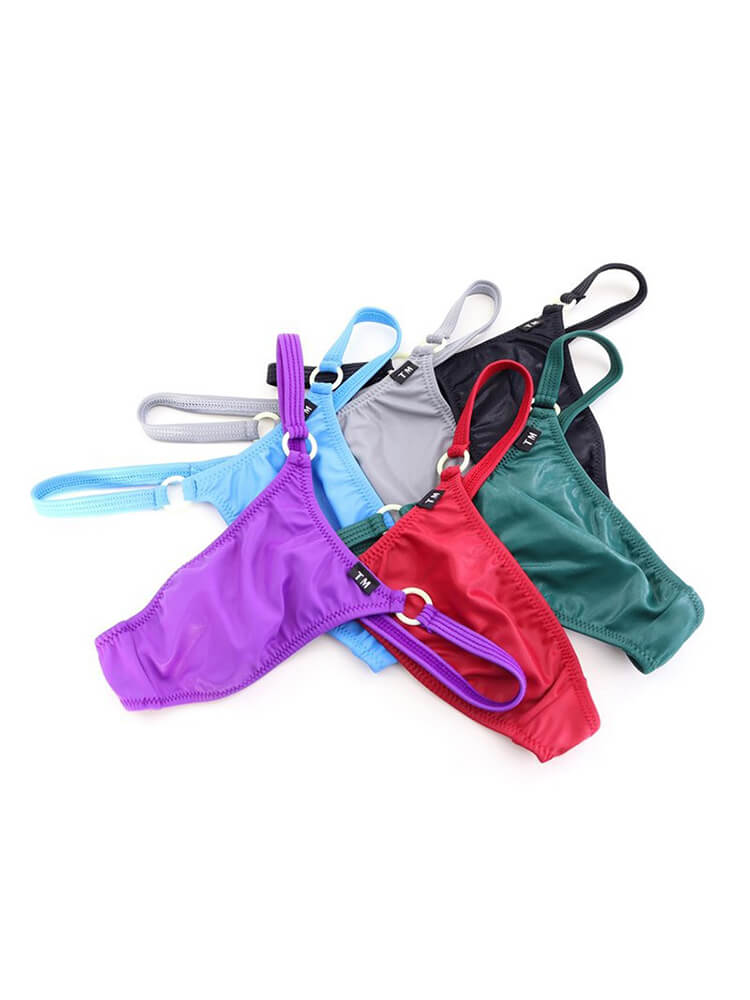 Men's Silky Thin Ice Silk High Elastic String Thong