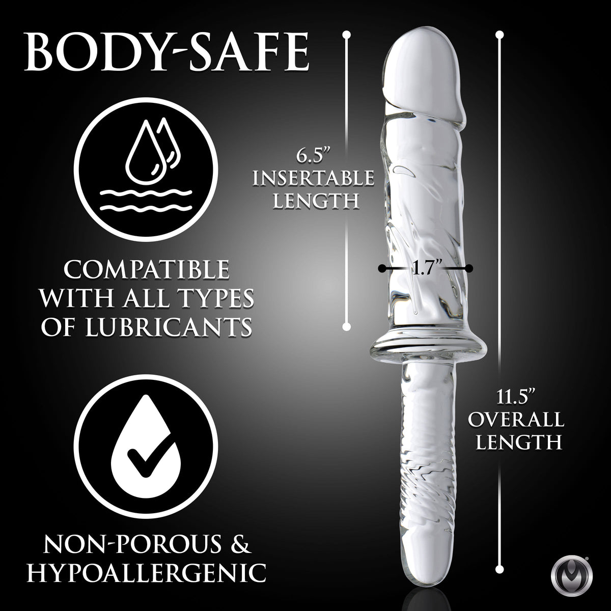 Brutus Glass Dildo Thruster