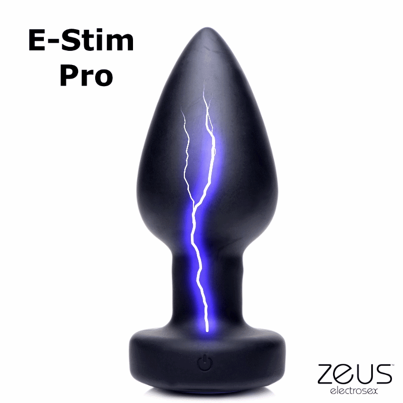 E-Stim Pro Silicone Vibrating Anal Plug with Remote Control