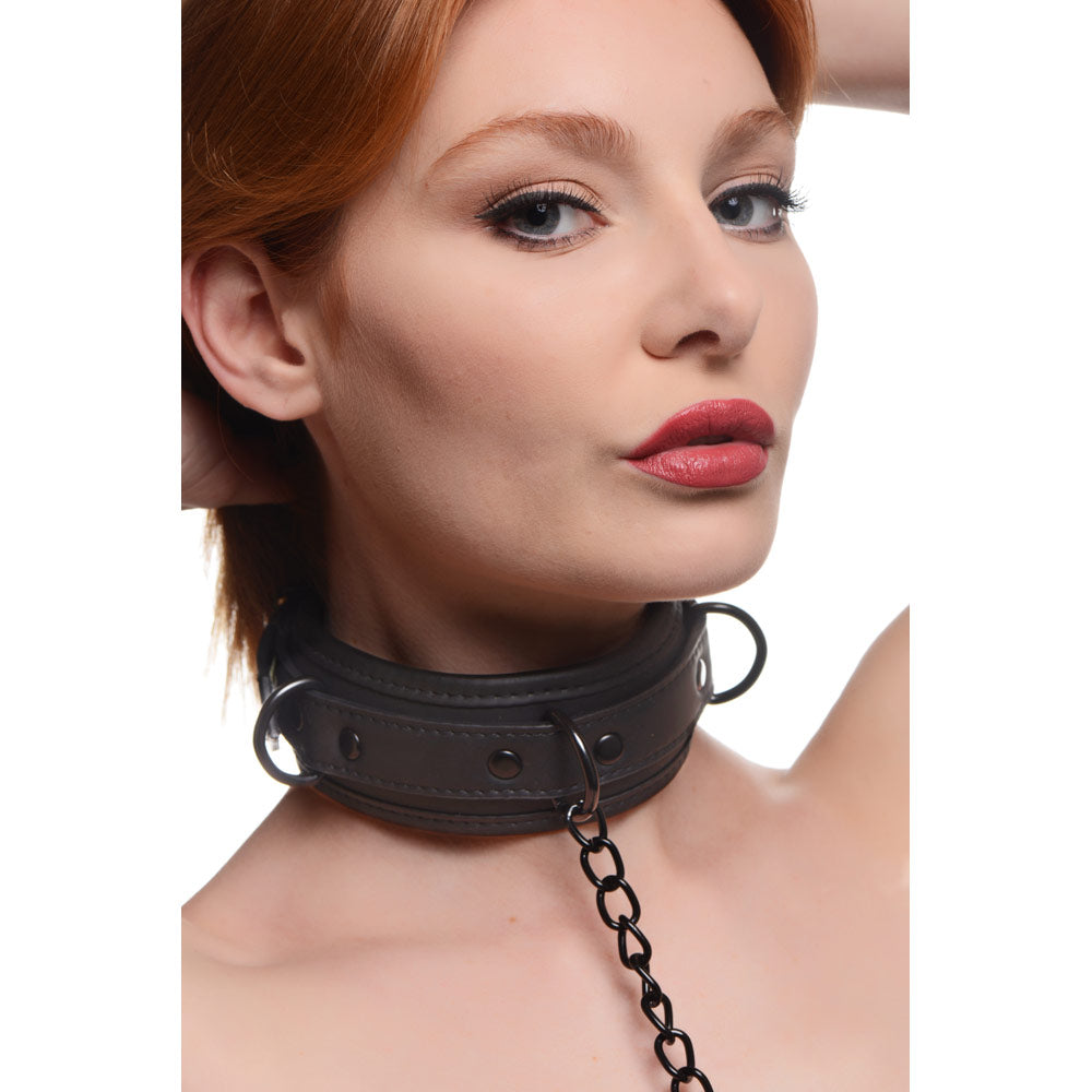 Collared Temptress Collar with Nipple Clamps
