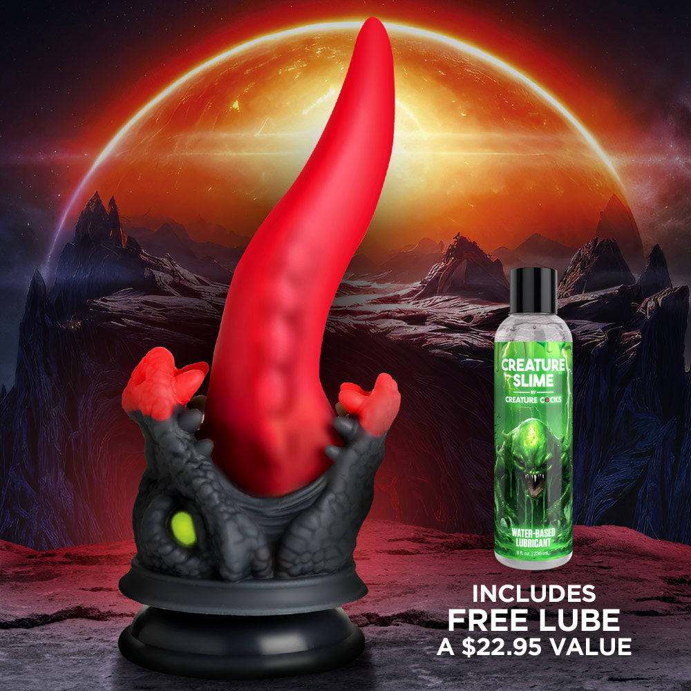 Dragon Roar Silicone Dildo with Free Lubricant