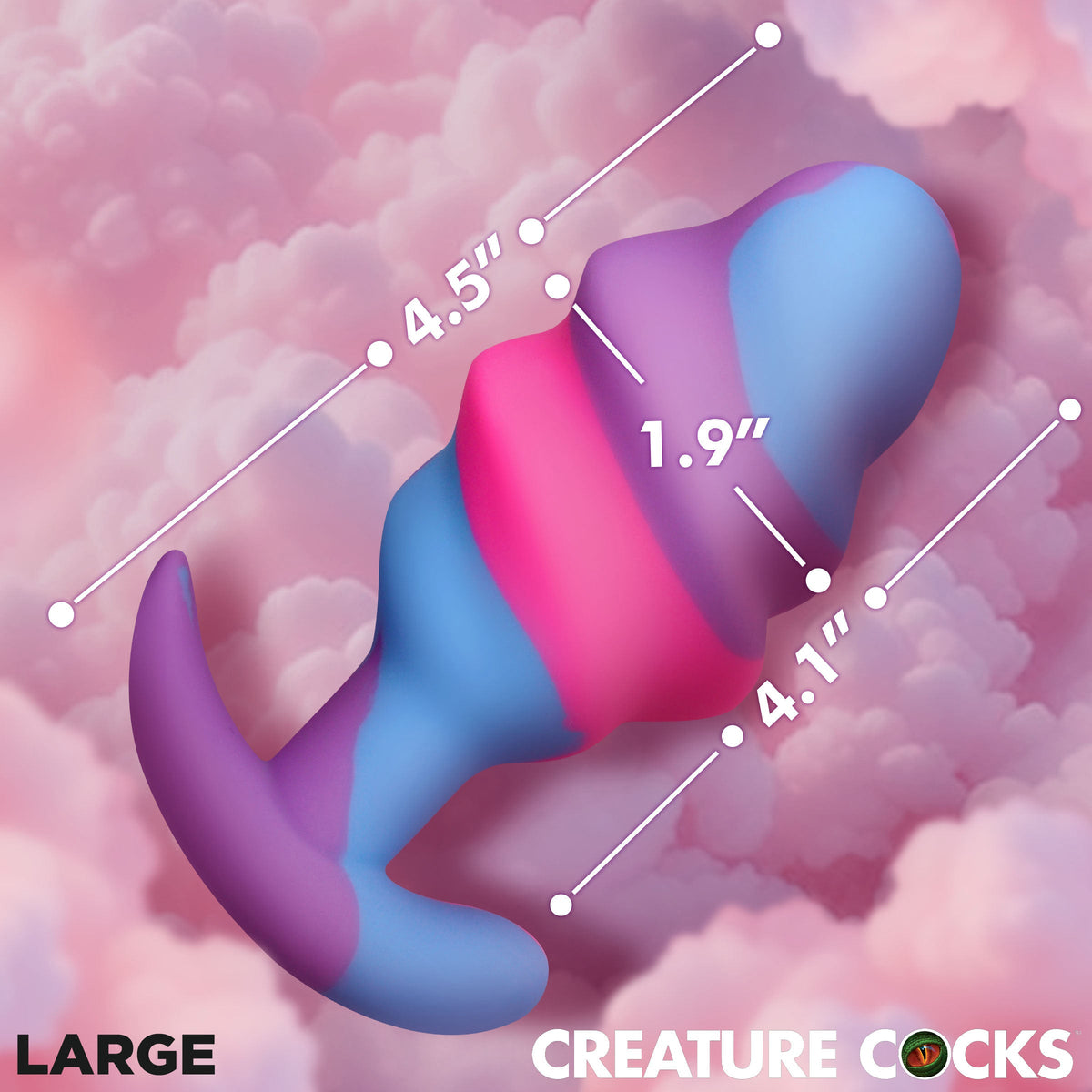 Unicorn Swirl Silicone Butt Plug