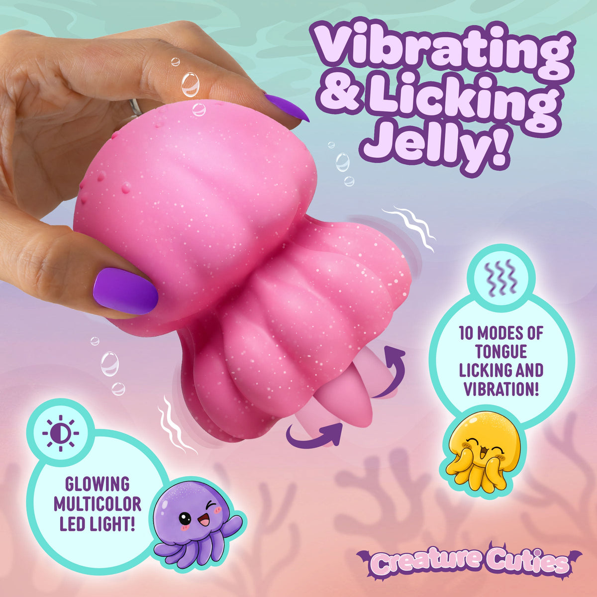 Glow Jelly Licking & Vibrating Stimulator