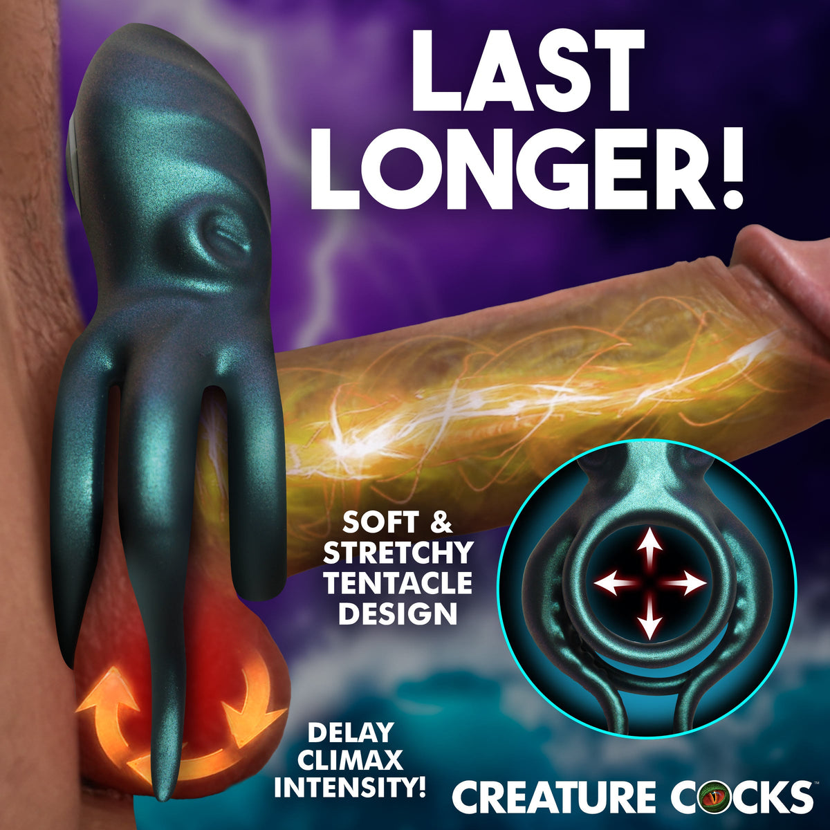 Octo-Grip Vibrating Silicone Cock Ring