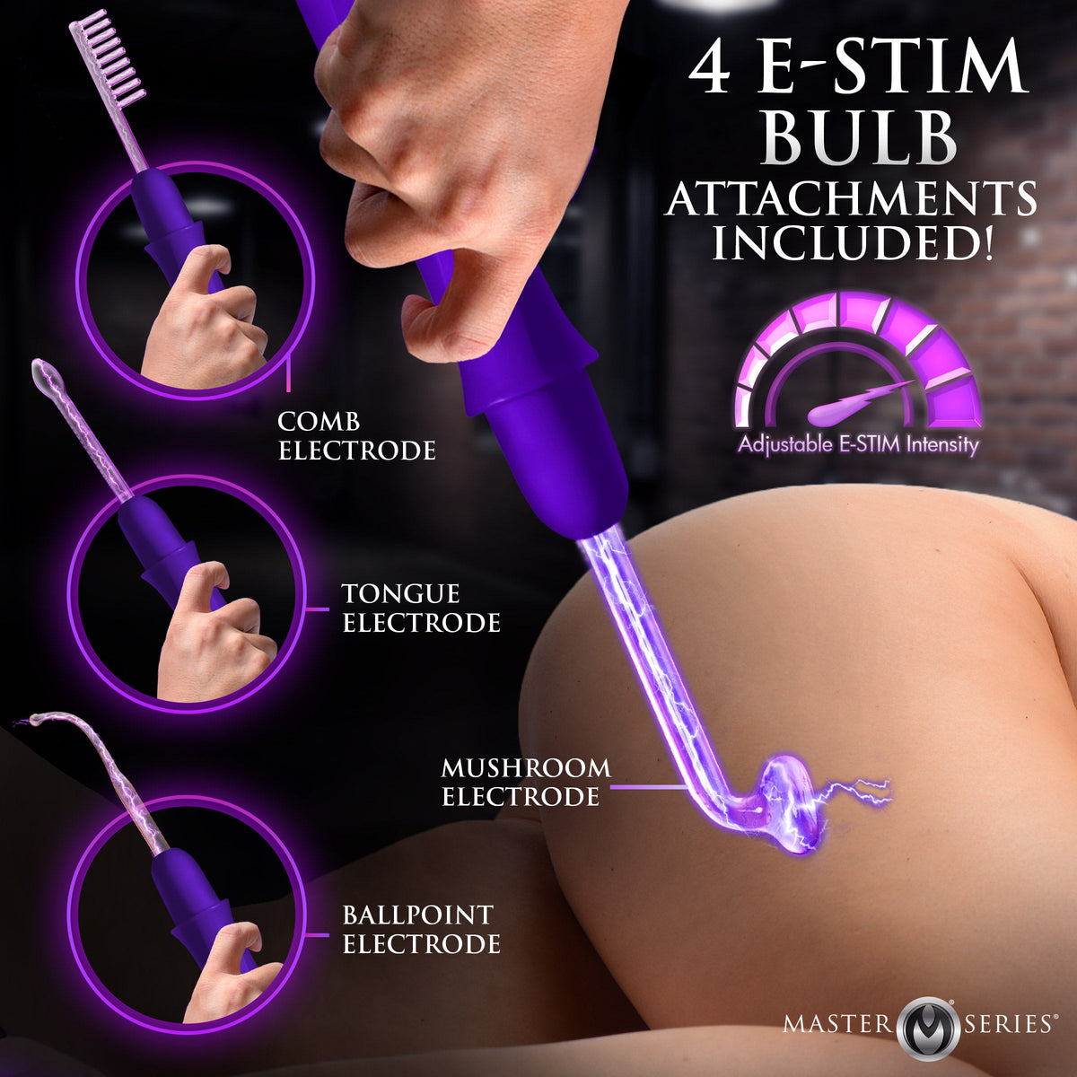 Elektrawand Rechargeable Violet Wand w/ Attachments