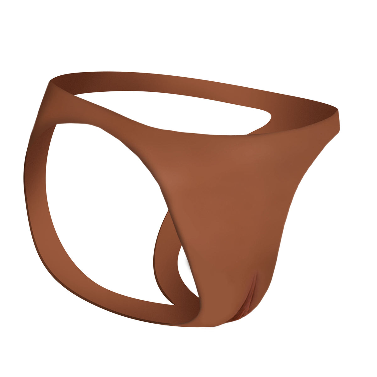 Pussy Strap Dark Silicone Vagina Jockstrap