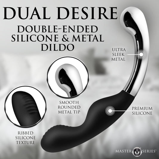 Dual Desire Dual-Ended Silicone & Metal Dildo