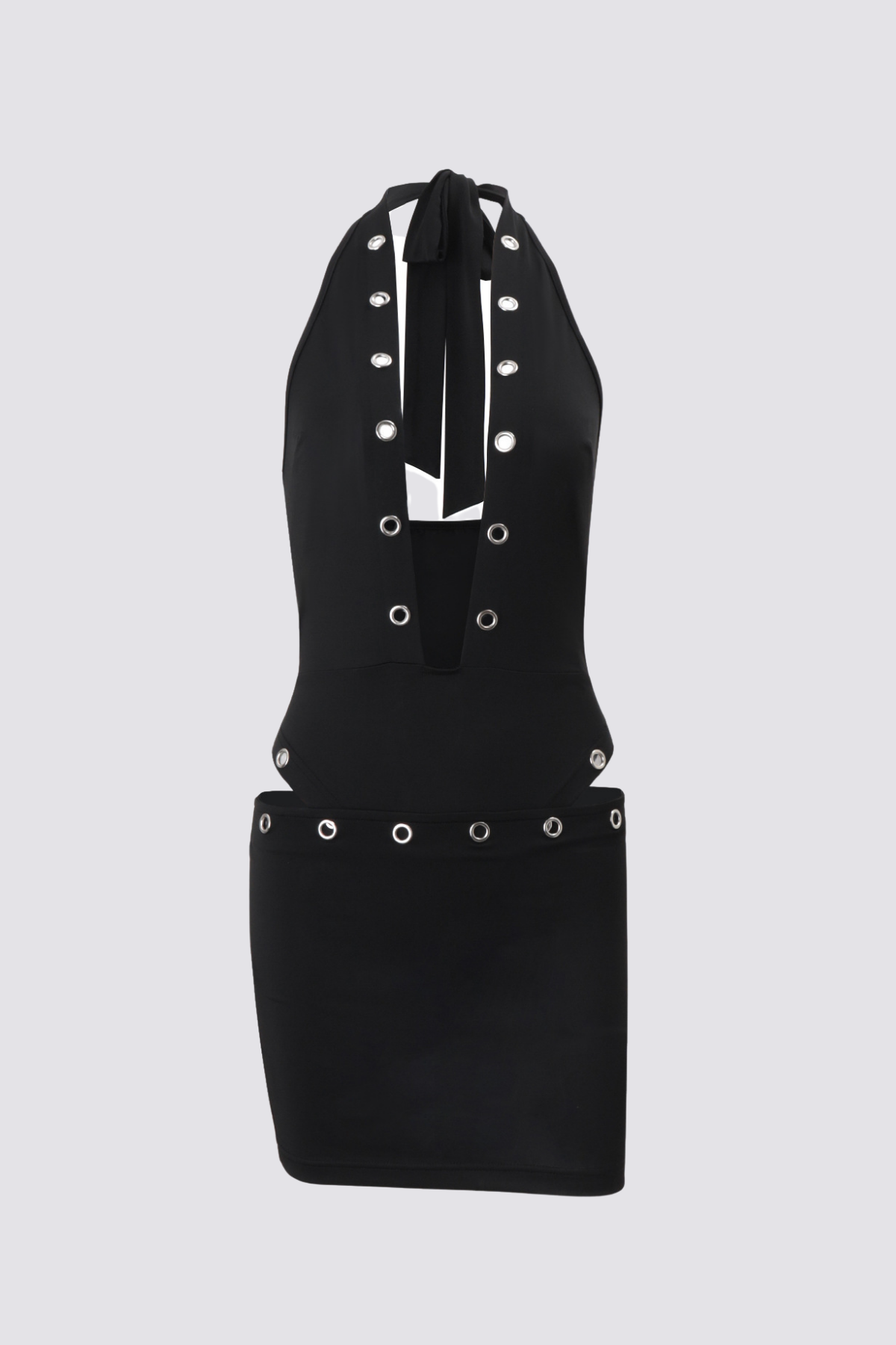 Absolute Void Halterneck Eyelet Skirt Set