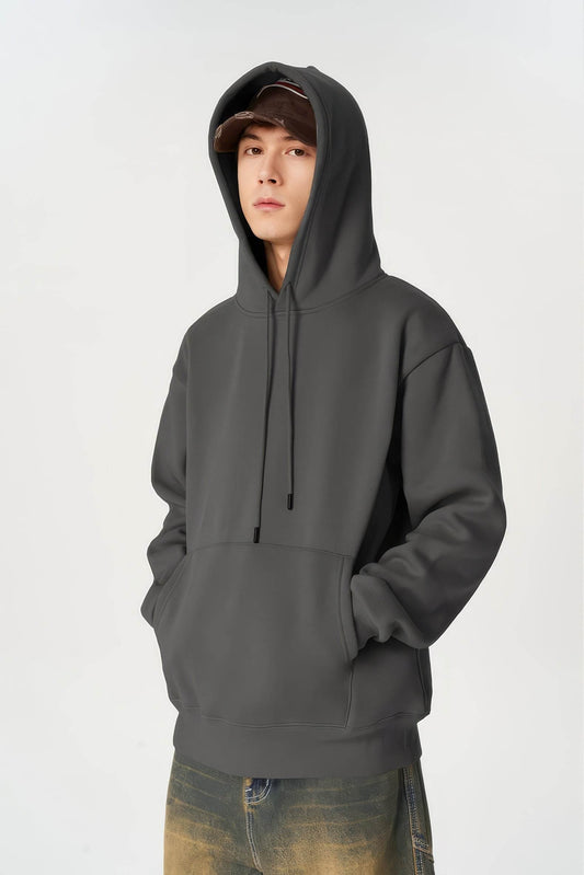 American Style Solid Color 350g Fleece Hoodie