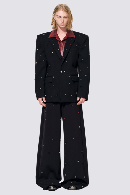 Ash Thread Rivet Straight Pants