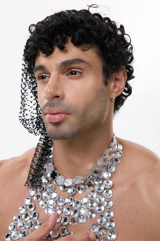 Aurora Stone Fishnet Rhinestone Hat