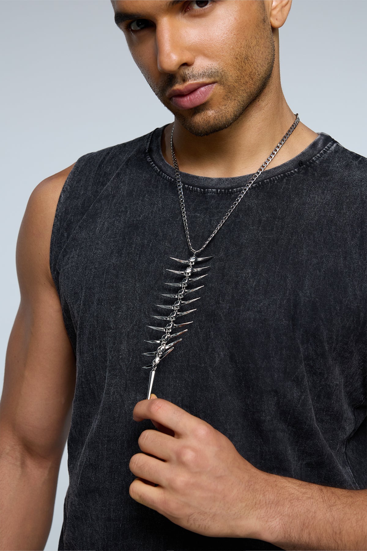 Binary Link Fishbone Necklace