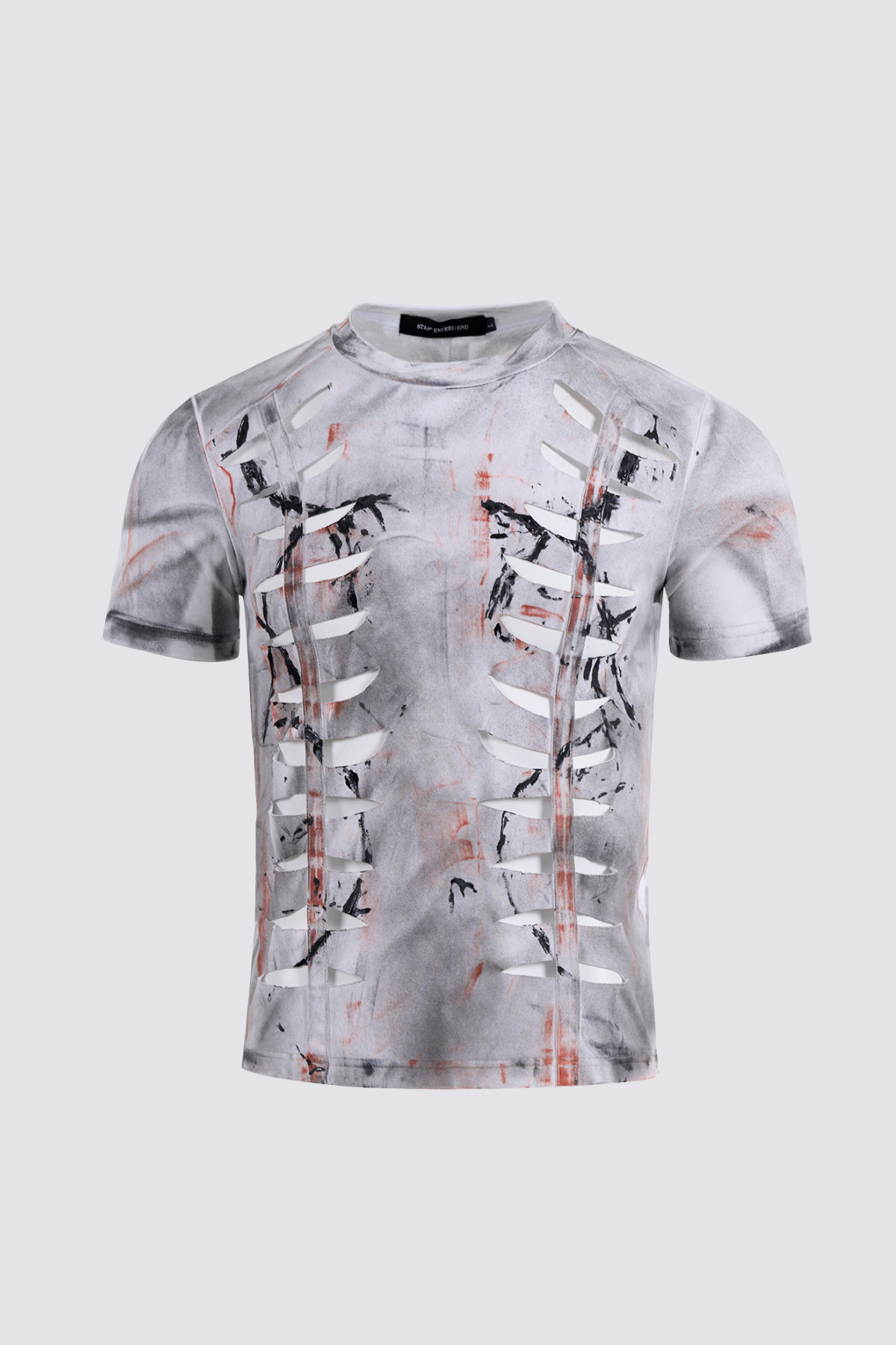 Calm Pattern Cutout Top