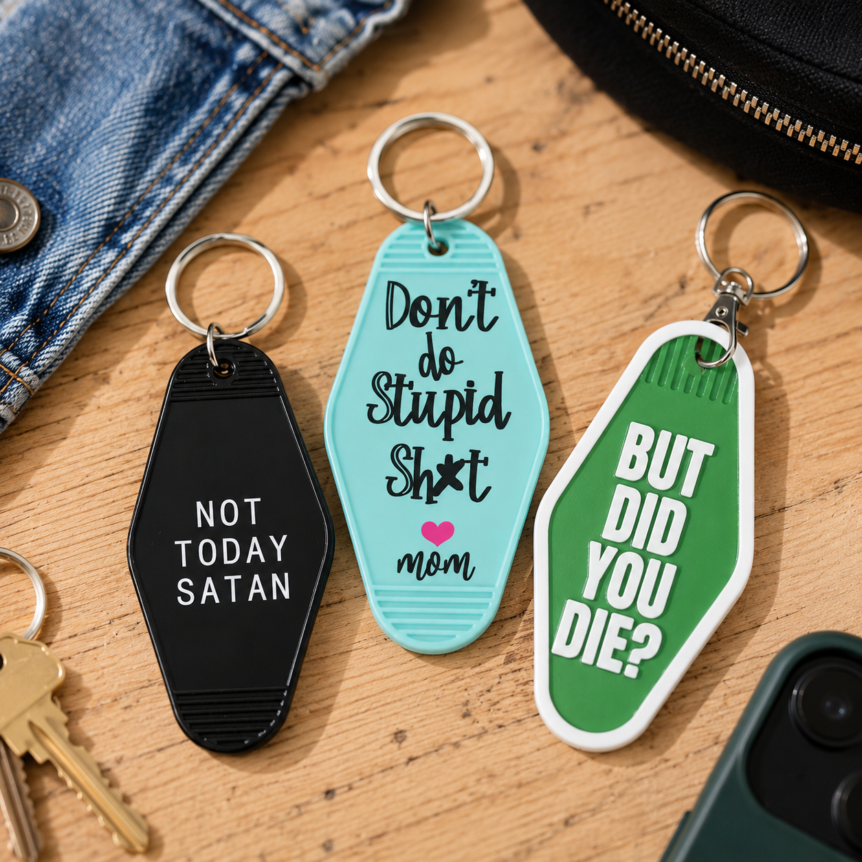 Silly Goose on the Loose | Vintage Style Hotel Keychain