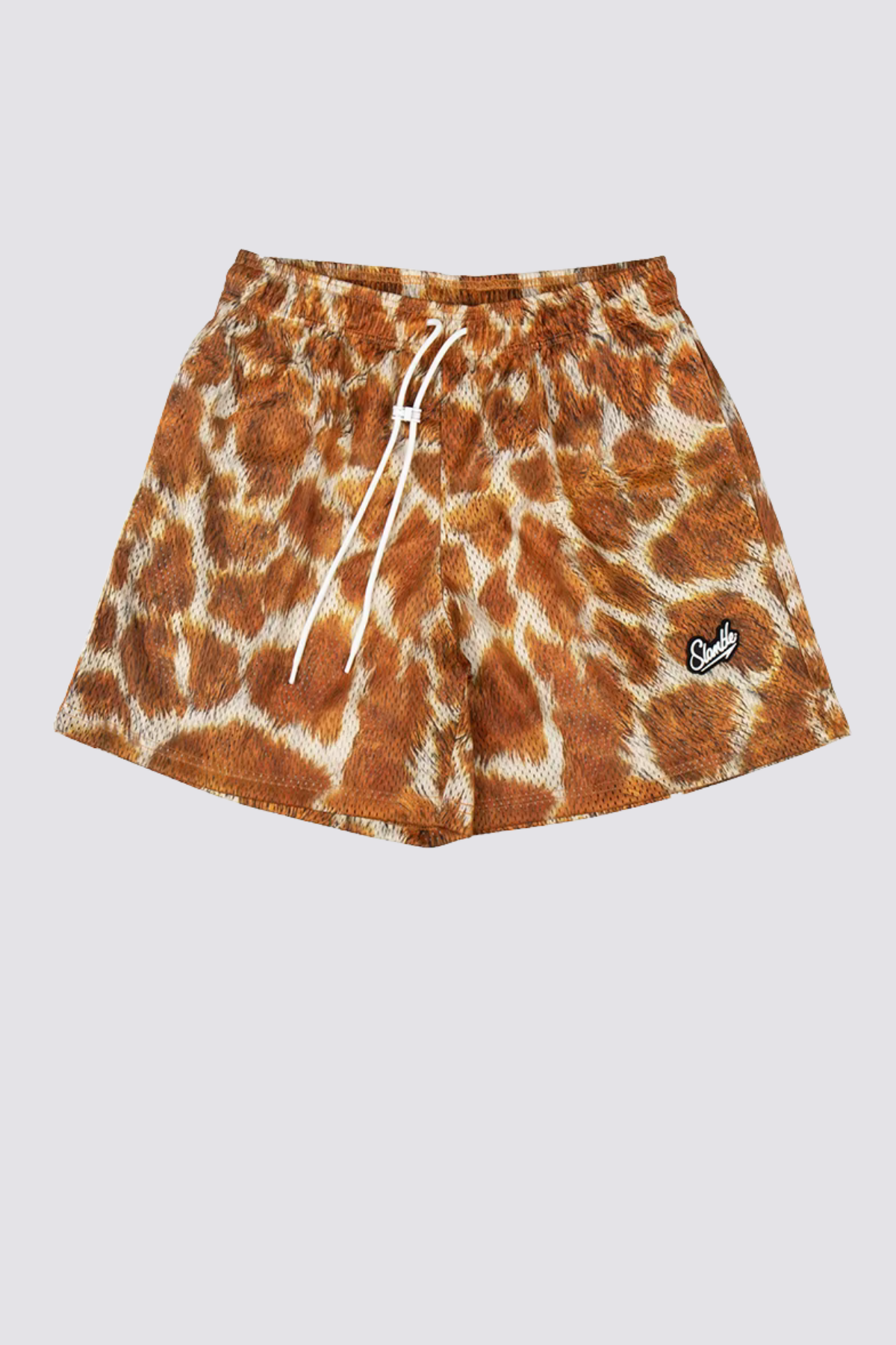 Chrome Punk Giraffe Print Shorts