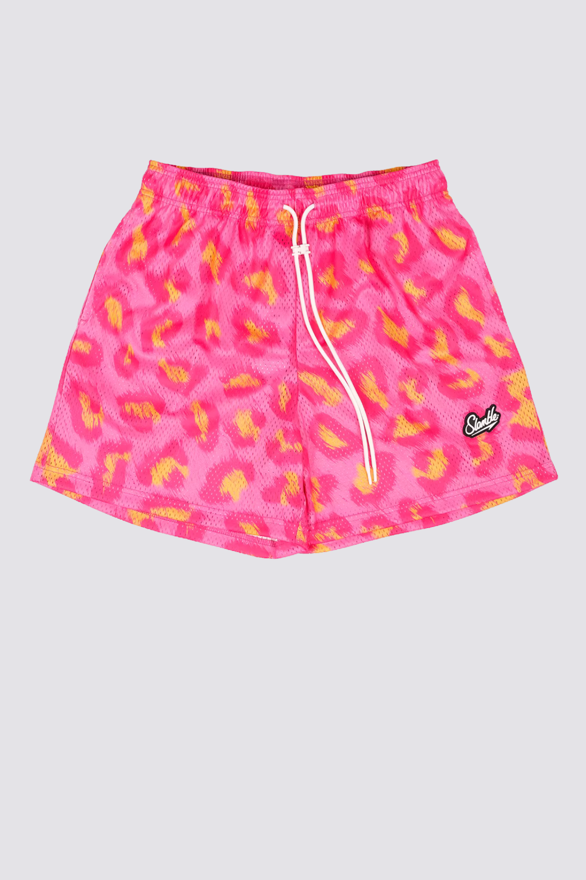 Chrome Punk Leopard Print Shorts In Pink