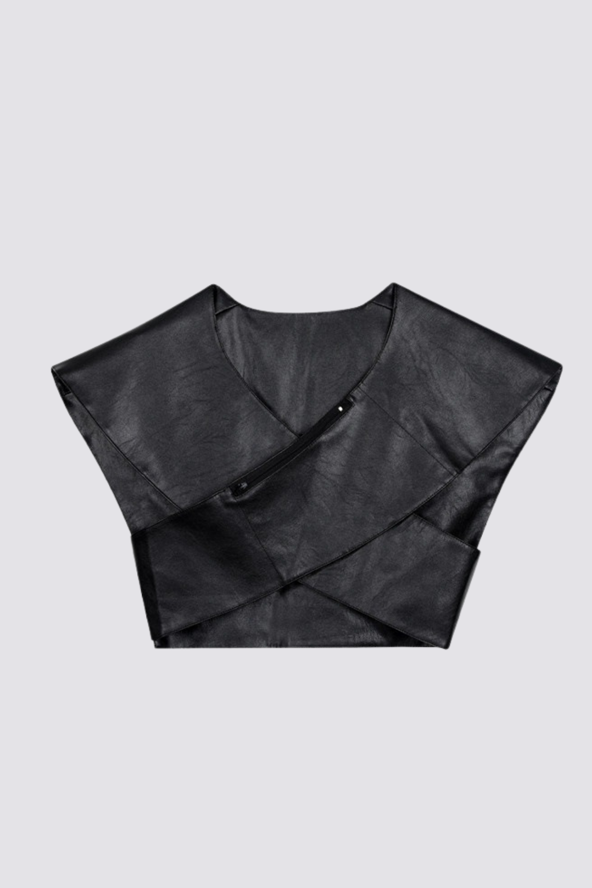Chrome Weight Leather Crop Top
