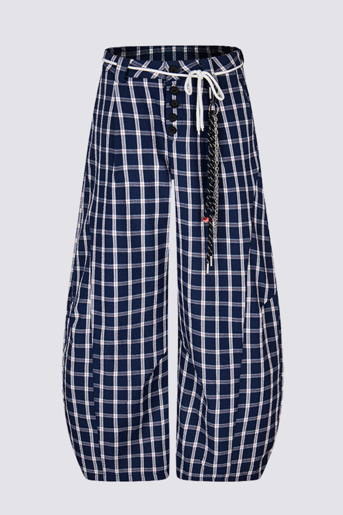 Clear Movement Plaid Barrel Pants