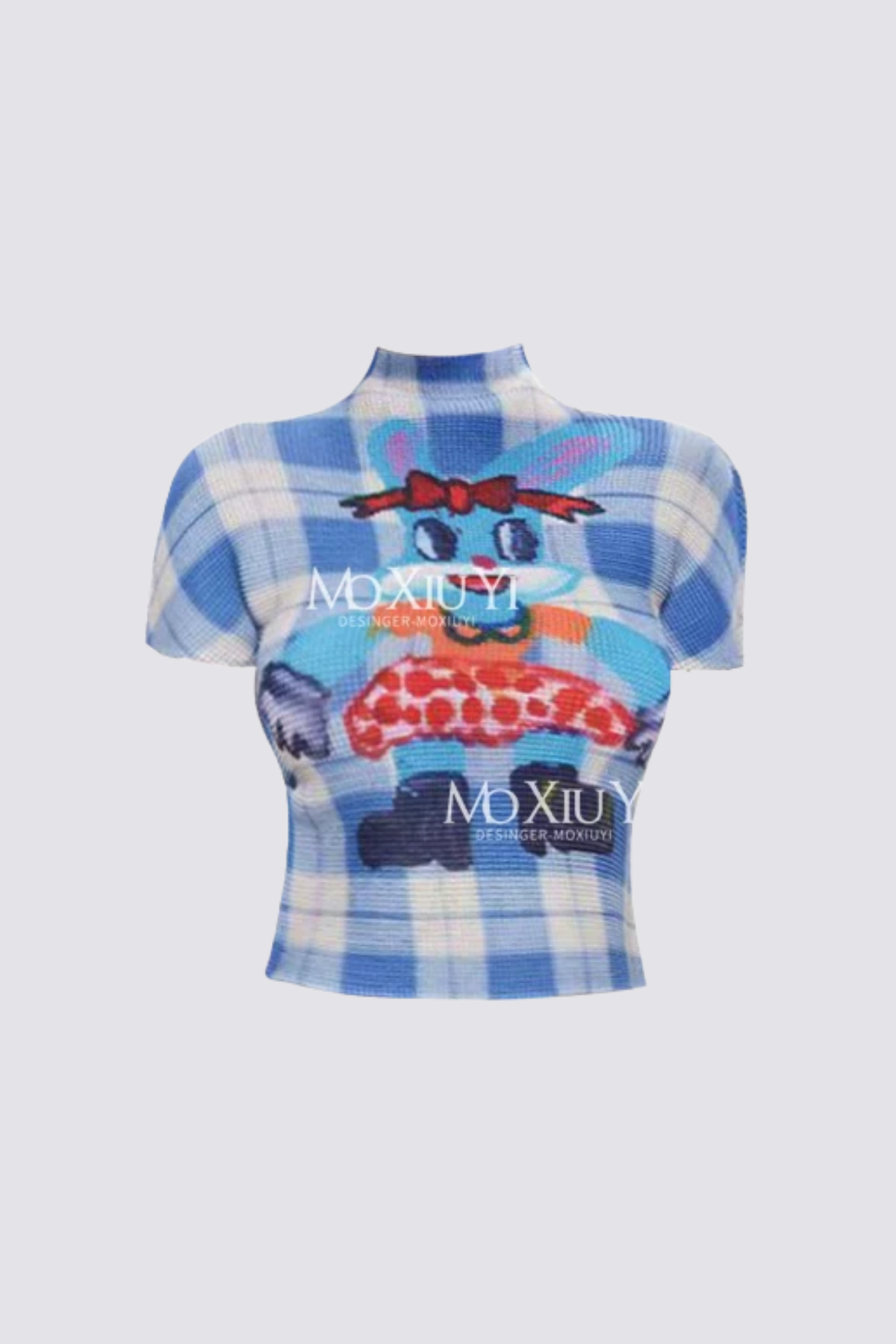 Cloud Scream Y2K Print Crop Top