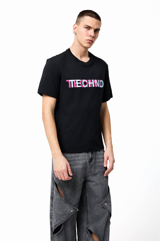 Cold Syntax Printed Y2k Top