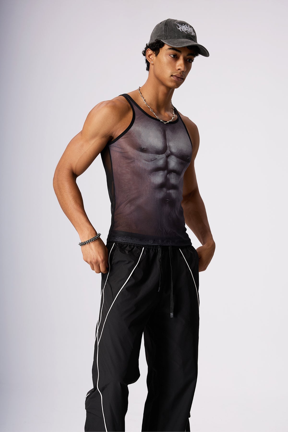 Cool Drift Muscle Print Sleeveless Top