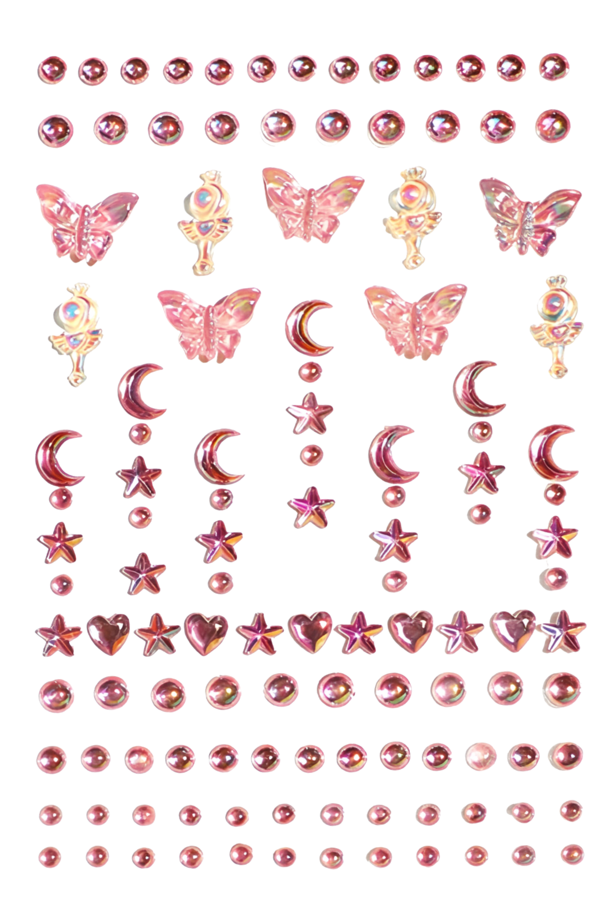 Cosmic Love Floral Butterfly Pearl Sticker