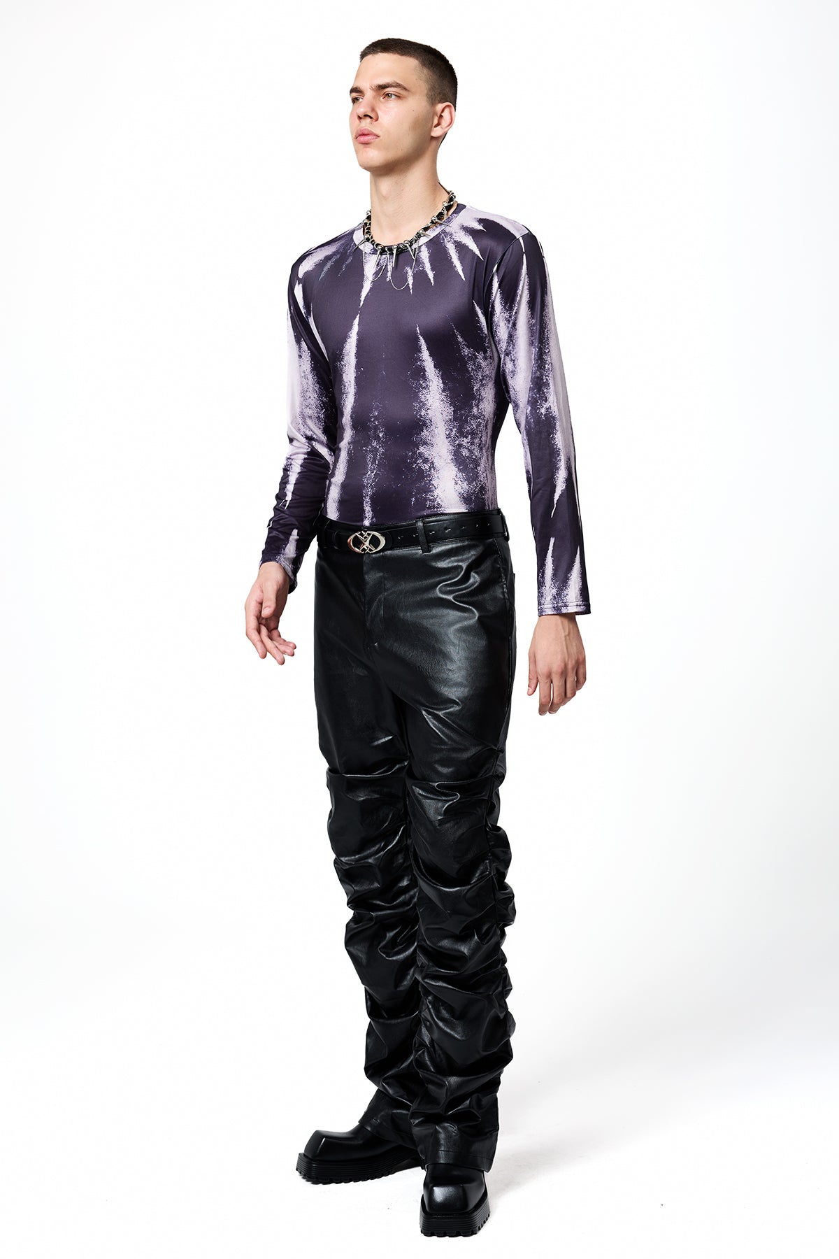 Deep Earth Printed Long Sleeve Top