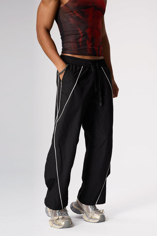 Deep Line Ice Silk Wide Leg Pants