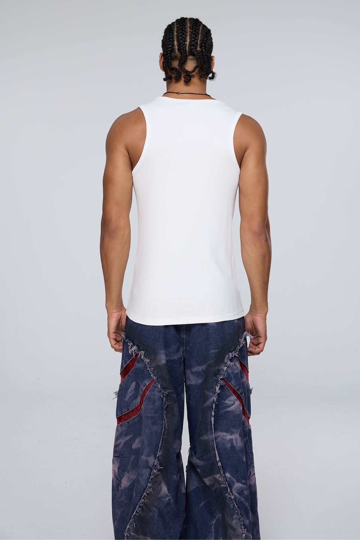 Deep Raven Tank Top White
