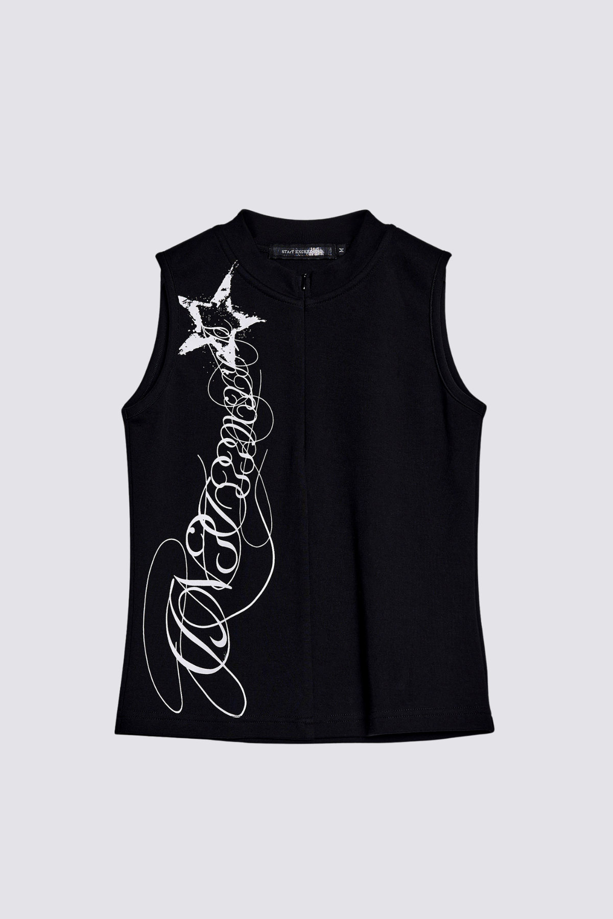 Dim Fold Print Sleeveless Top