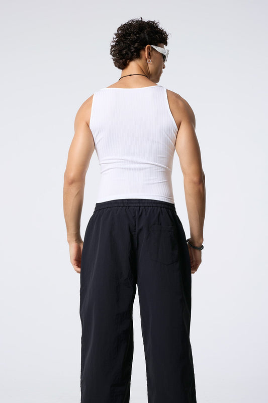 Dusk Line Spaghetti Sleeveless Top White