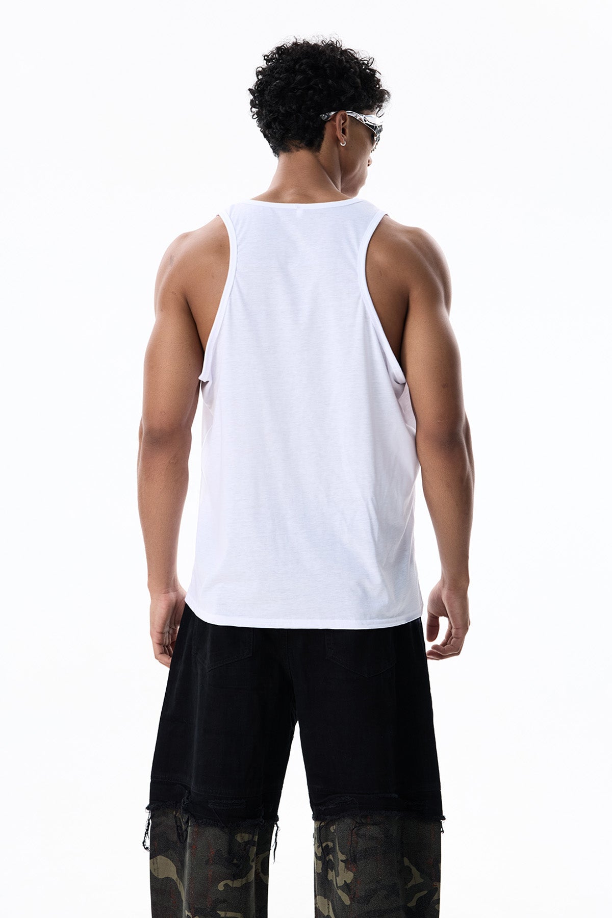 Eclipse Sheet V Neck Top White