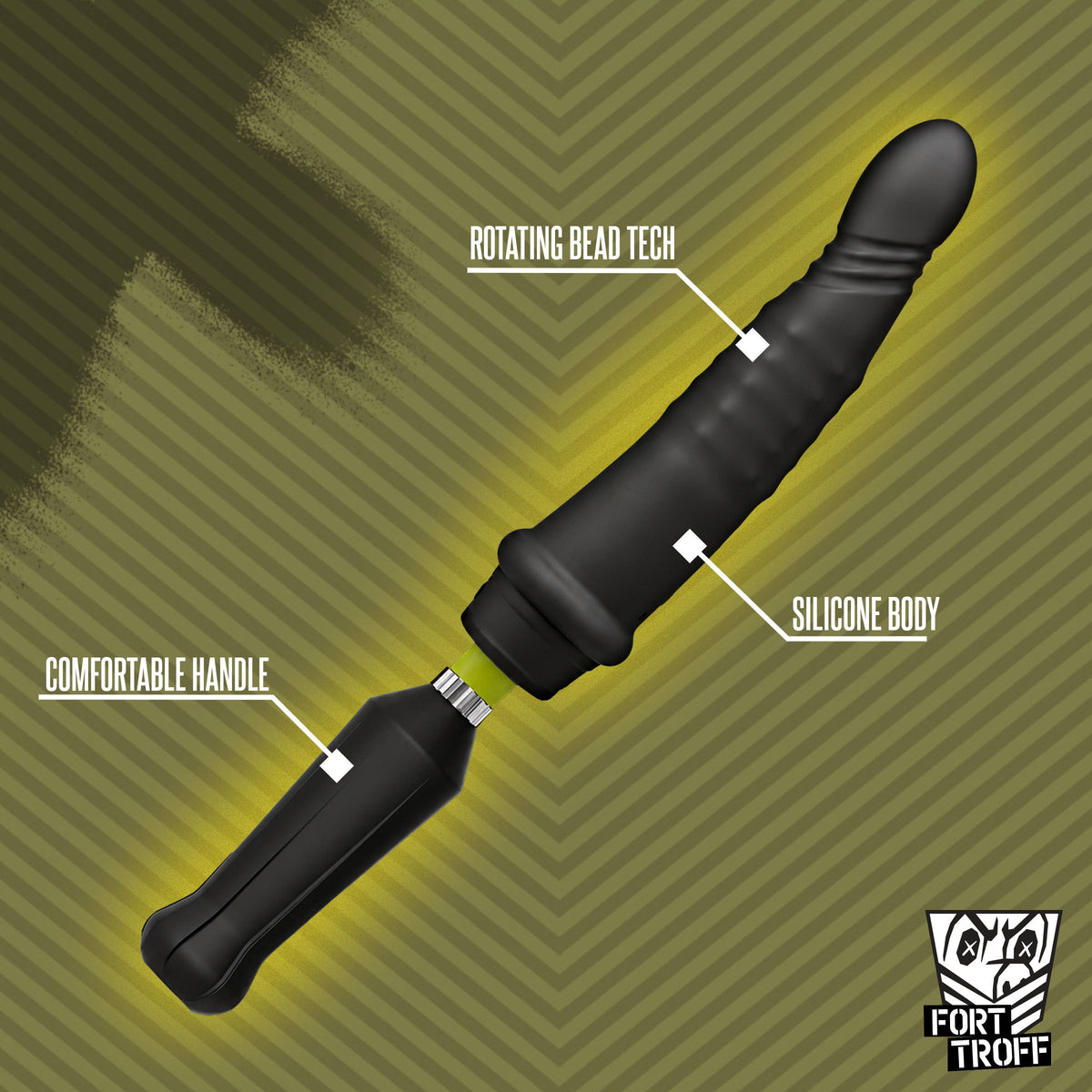 Robo Plunger Rotating Bead Depth Dildo with Remote