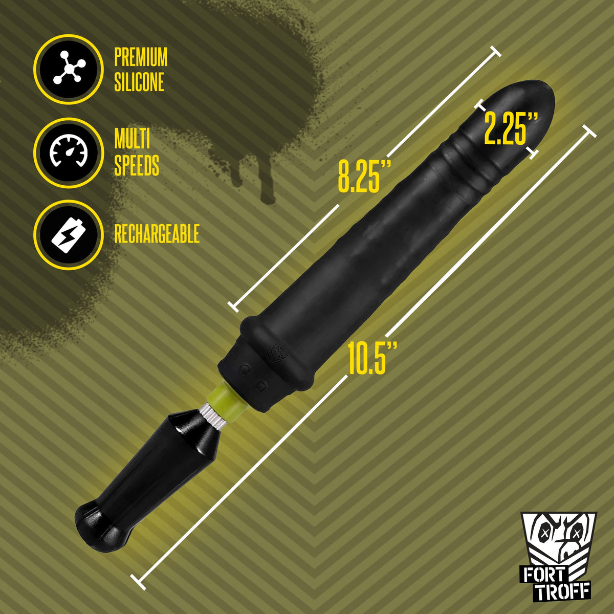 Robo Plunger Rotating Bead Depth Dildo with Remote