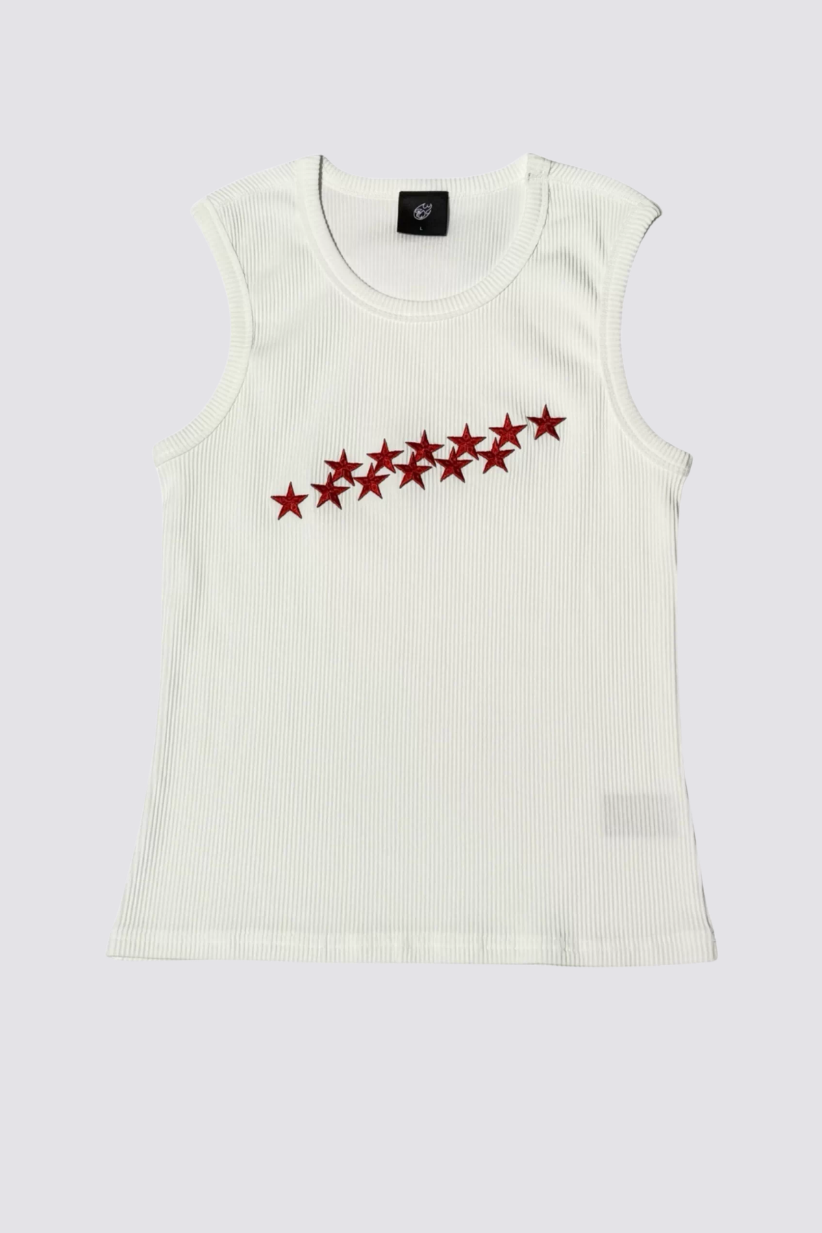 Fluid Flame Star Embroidered Tank Top